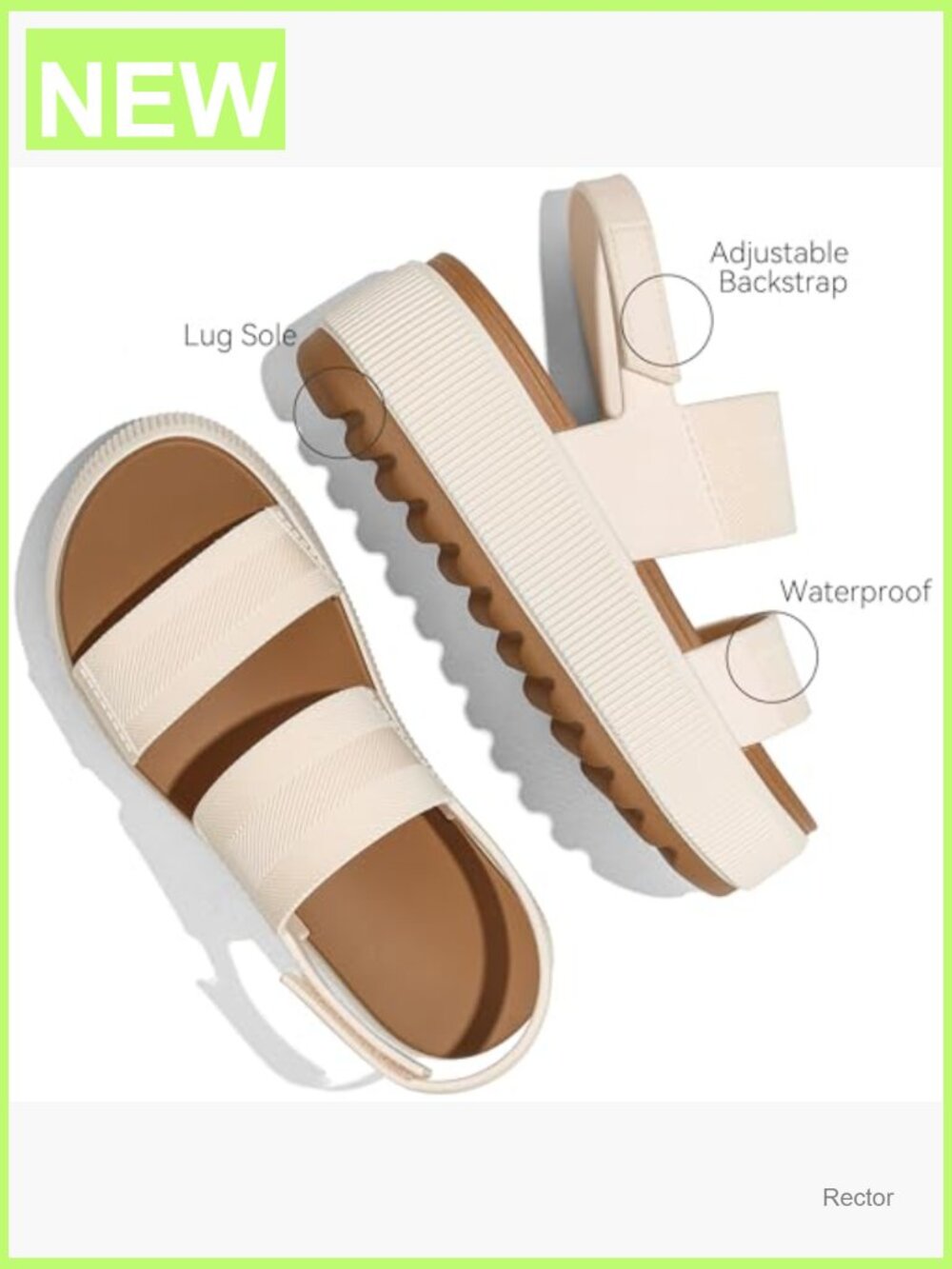 Chunky Platform Wedge Sandals Waterproof Summer Walking Beach Shoes - Picture 5 of 7